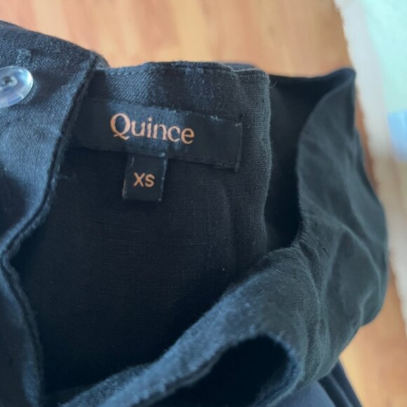 Quince black linen fit flare dress - Picture 7 of 9